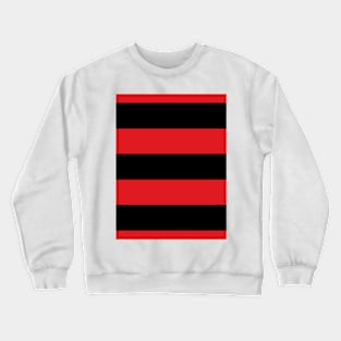 QPR Queens Park Rangers 1983 Away Red and Black Hoops Crewneck Sweatshirt